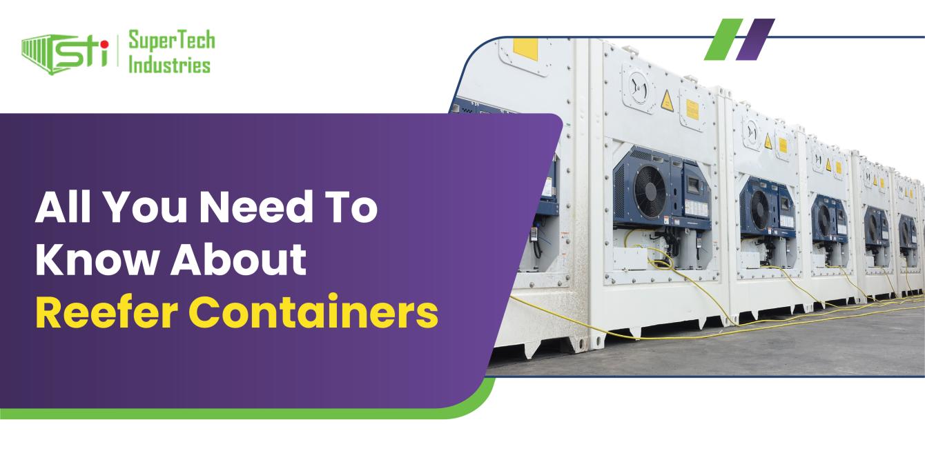 STI-01 Poster, depicting reefer shipping containers created by Supertech Industries