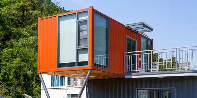 do-container-homes-rust The terrace in a shipping container home highlights the critical need for effective rust prevention.