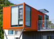 Outdoor shipping container homestay cabin.