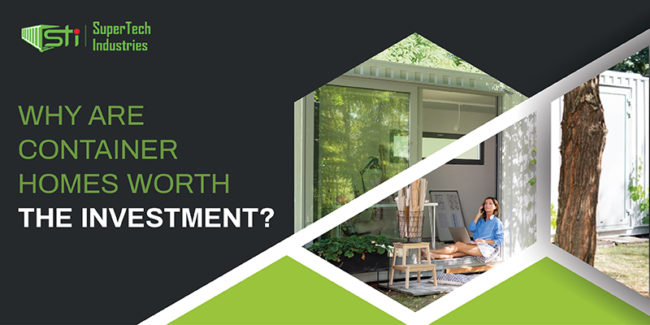 Print A woman talking over the phone holding a laptop sitting in the entrance of the container home with a whiteboard on her side and some sheets arranged watching the outside environment